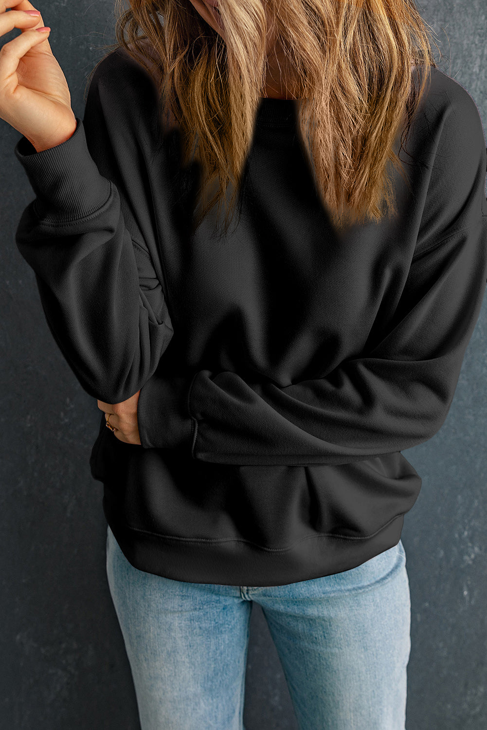 Klassisches Sweatshirt mit Rundhalsausschnitt