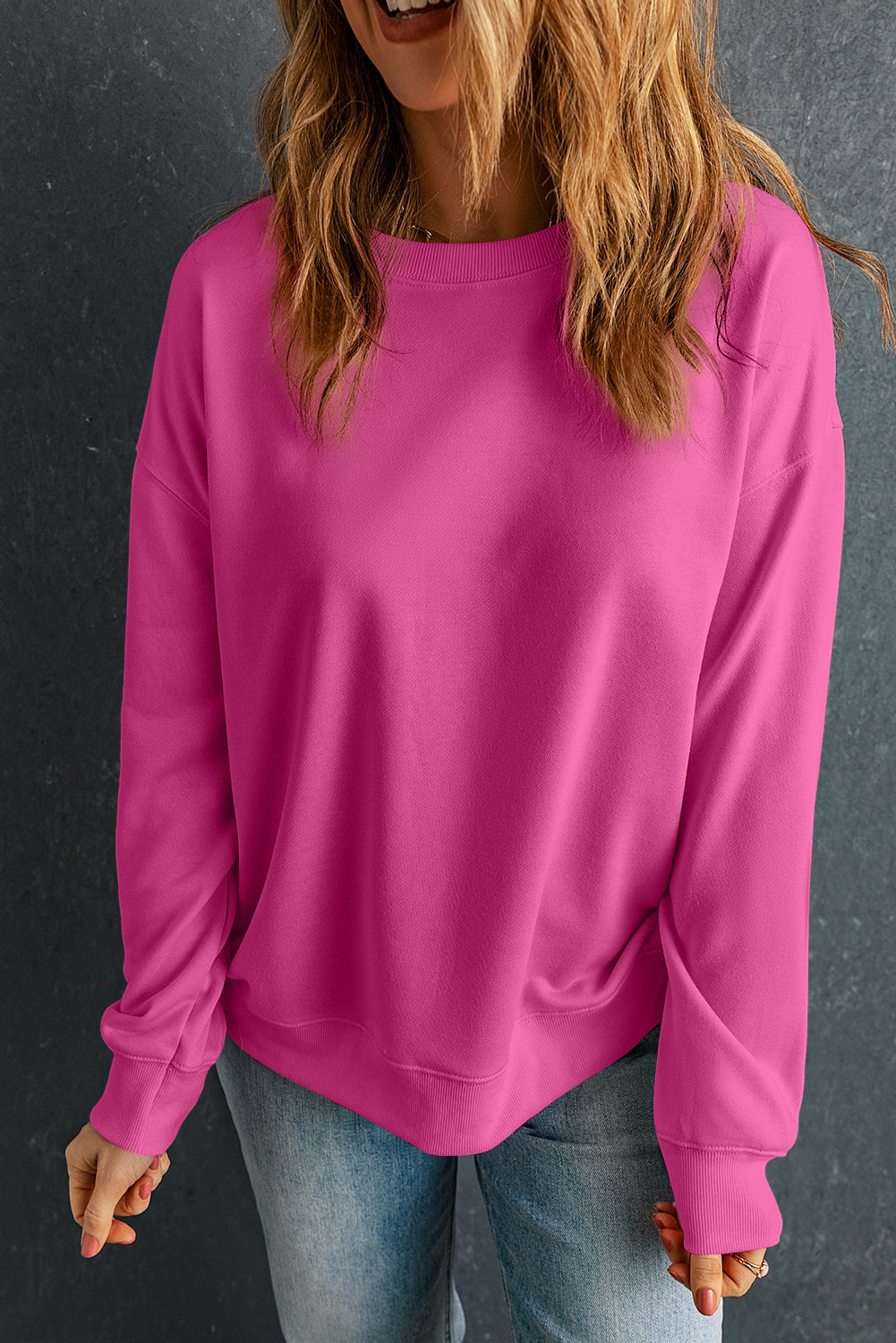 Klassisches Sweatshirt mit Rundhalsausschnitt