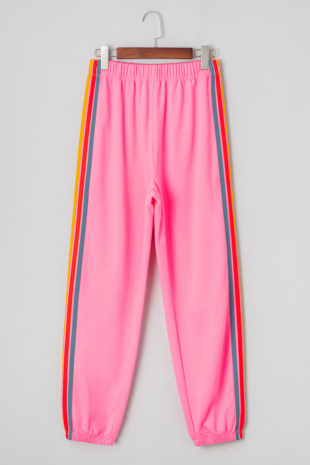 Jogginghose mit Regenbogen-Print und hoher Taille