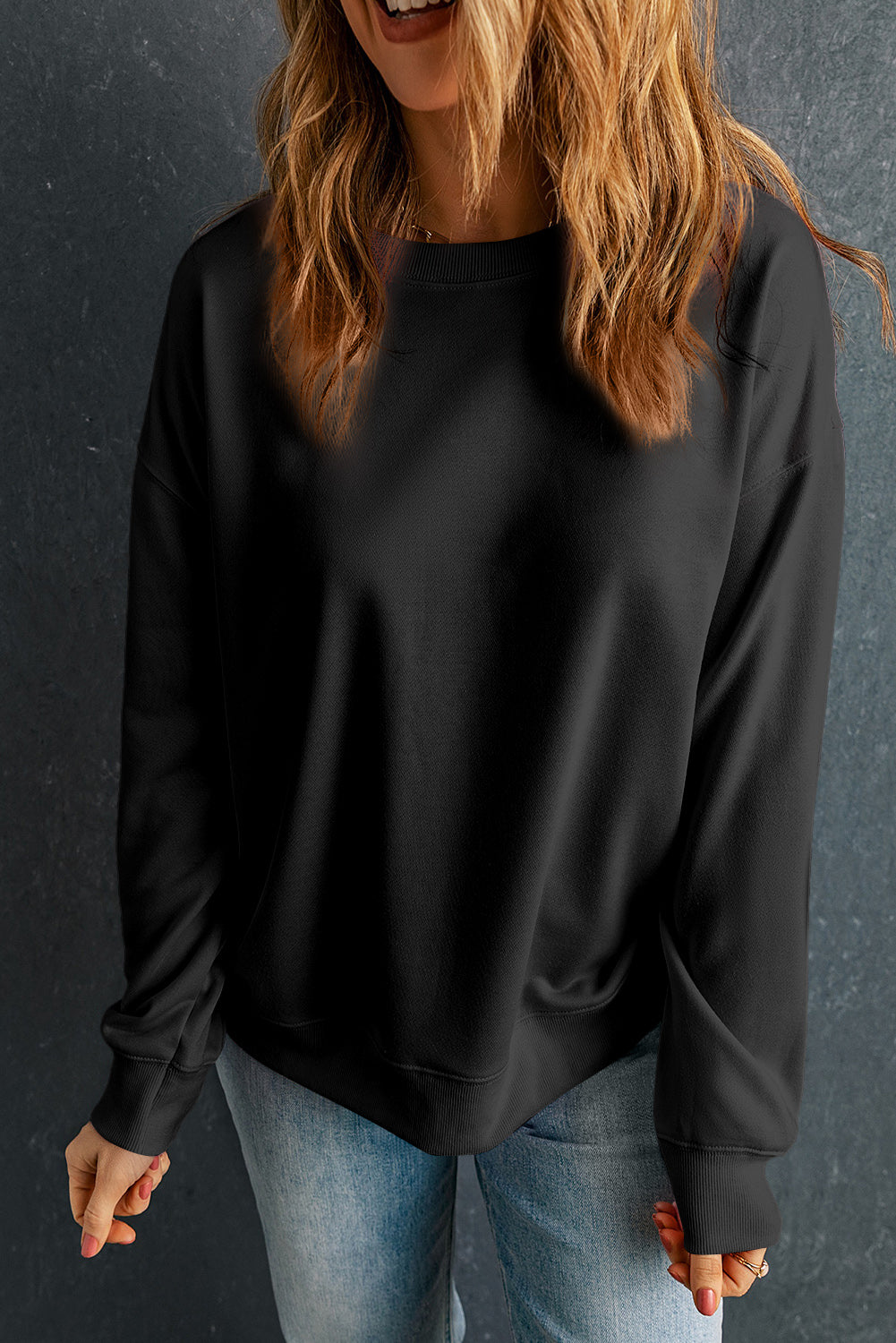 Klassisches Sweatshirt mit Rundhalsausschnitt