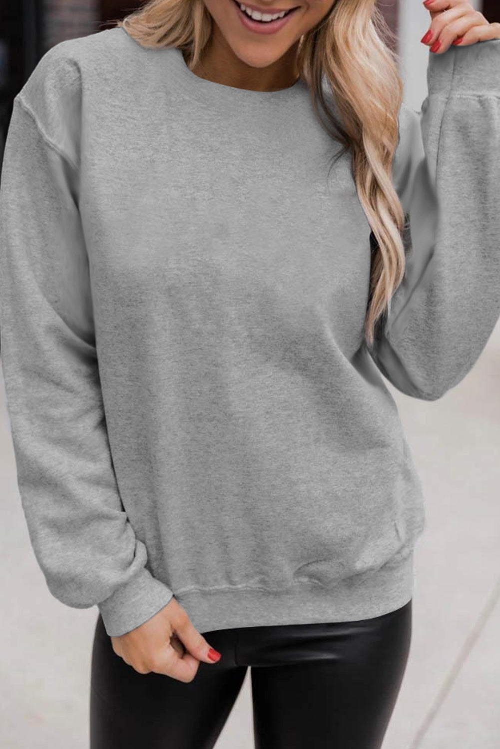 Klassisches Sweatshirt mit Rundhalsausschnitt