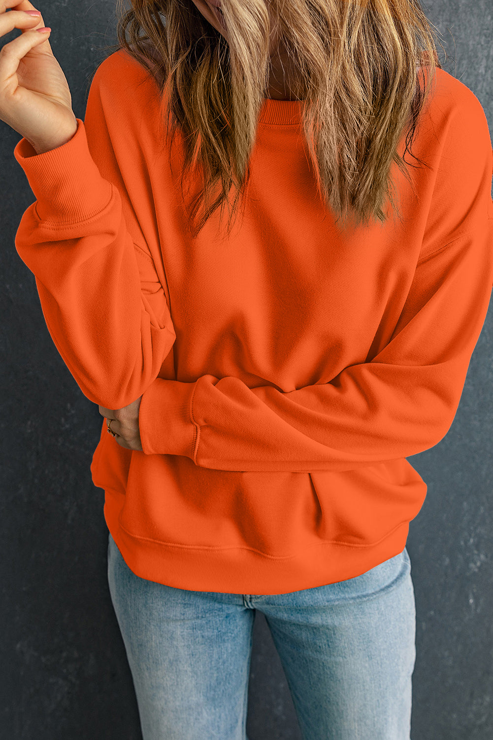 Klassisches Sweatshirt mit Rundhalsausschnitt