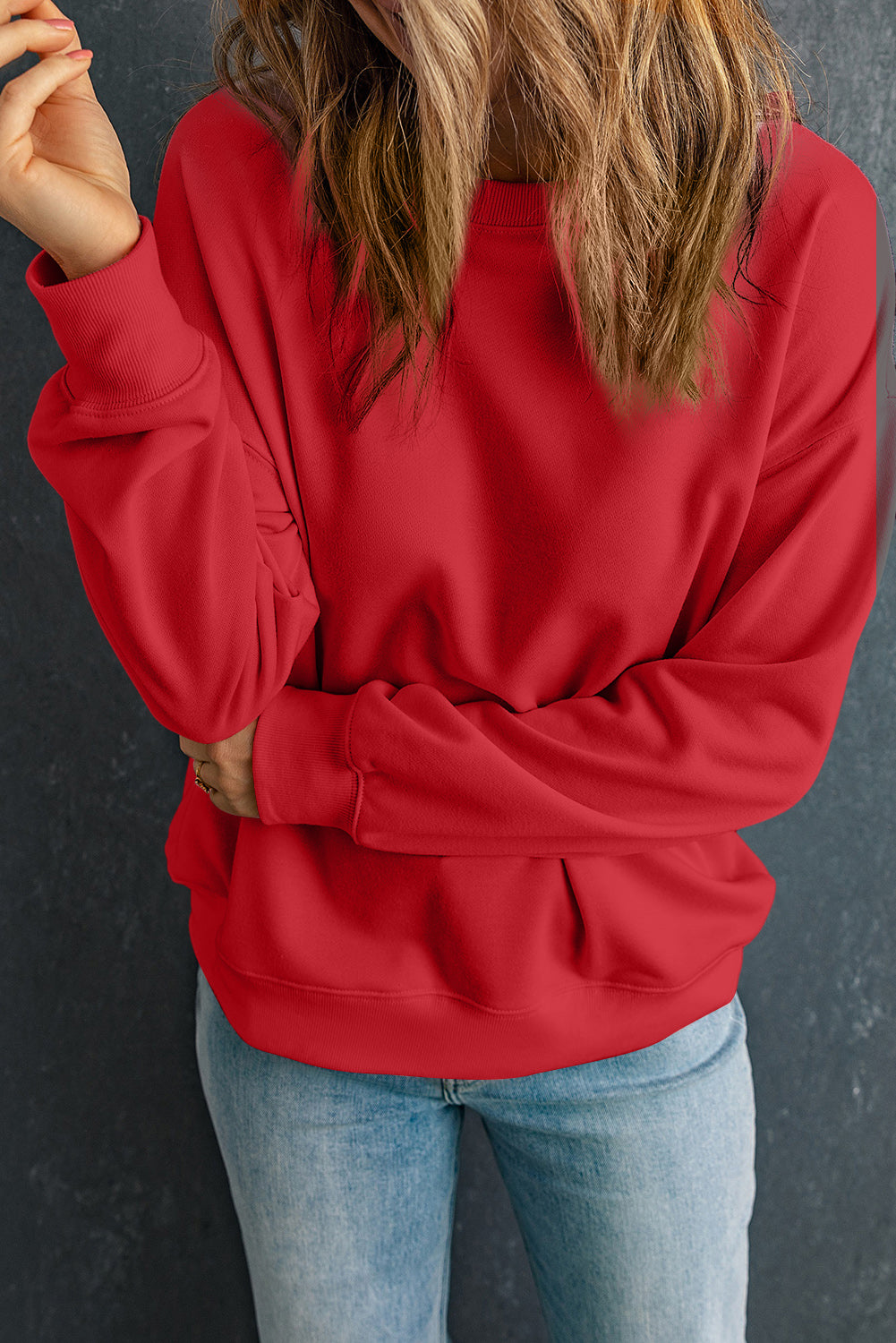 Klassisches Sweatshirt mit Rundhalsausschnitt
