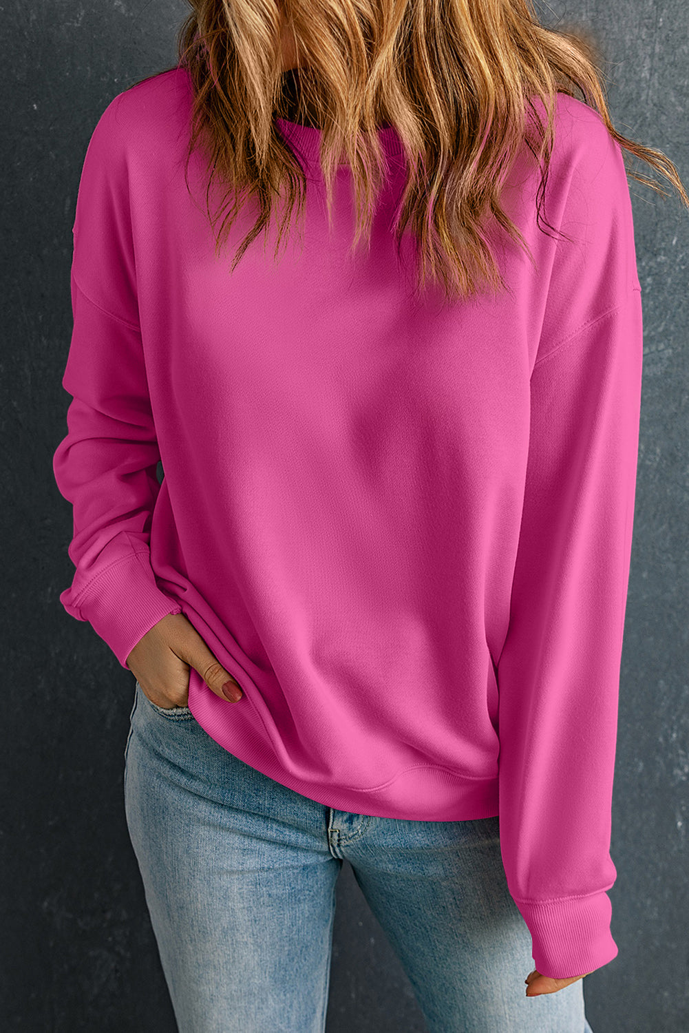Klassisches Sweatshirt mit Rundhalsausschnitt