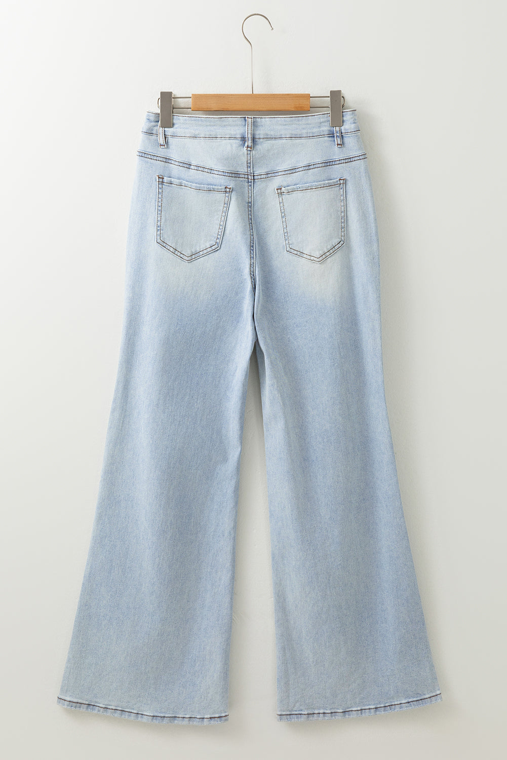 Blaue High Waist Wide Jeans