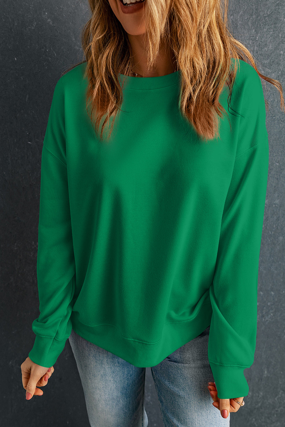 Klassisches Sweatshirt mit Rundhalsausschnitt