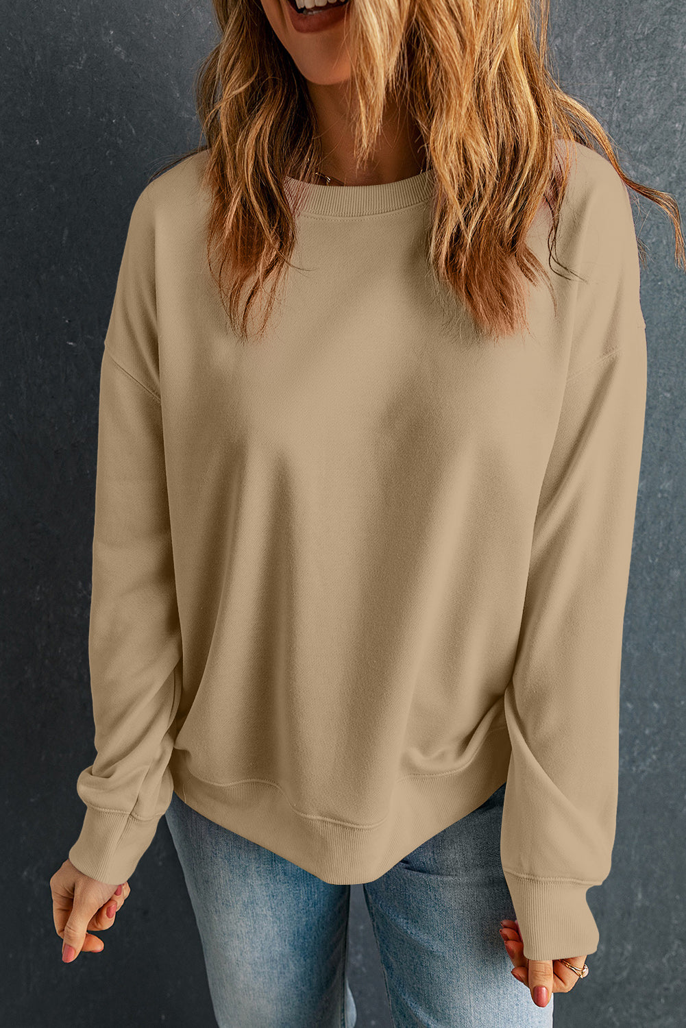 Klassisches Sweatshirt mit Rundhalsausschnitt