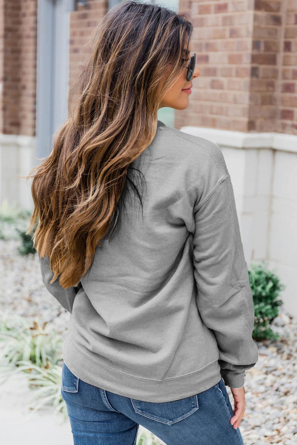 Klassisches Sweatshirt mit Rundhalsausschnitt