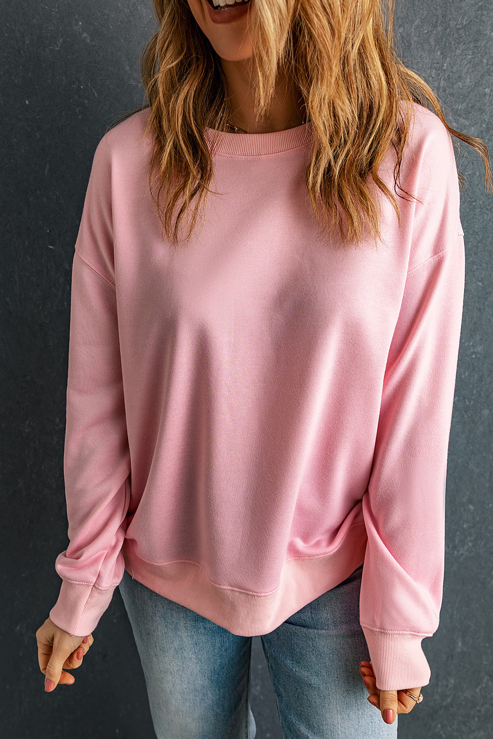 Klassisches Sweatshirt mit Rundhalsausschnitt