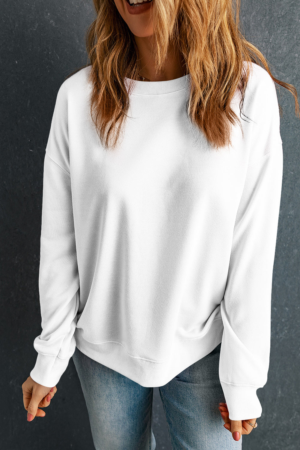 Klassisches Sweatshirt mit Rundhalsausschnitt