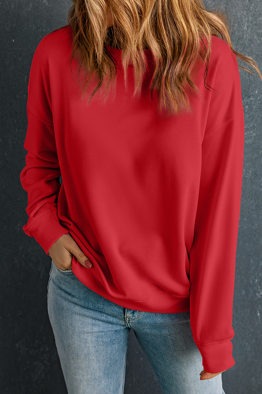 Klassisches Sweatshirt mit Rundhalsausschnitt