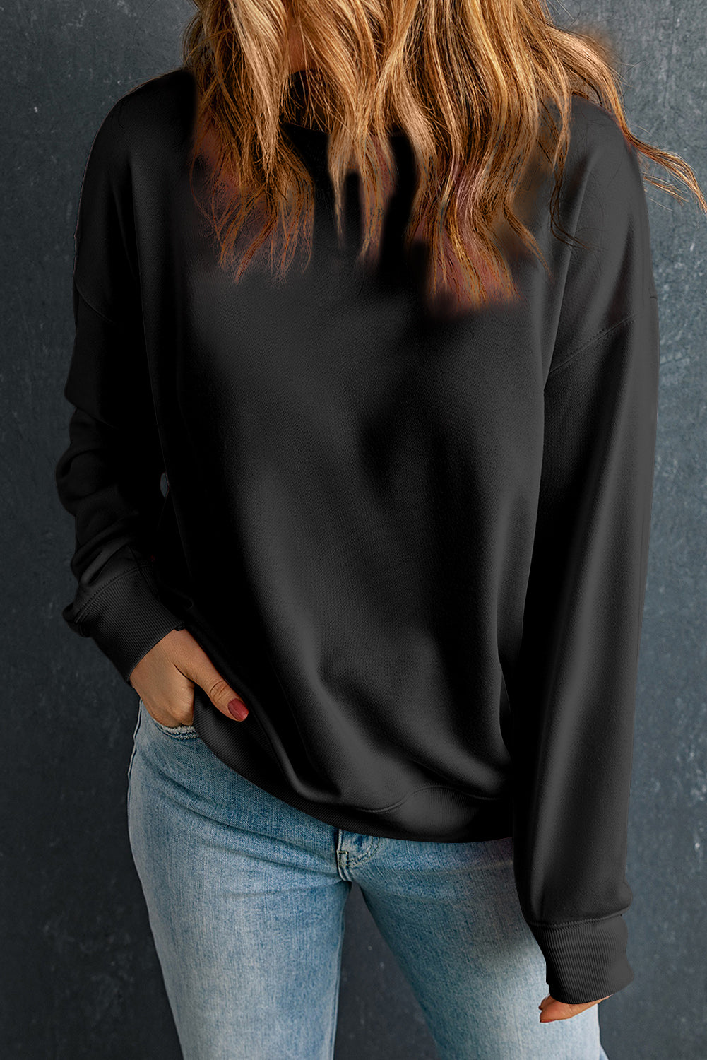 Klassisches Sweatshirt mit Rundhalsausschnitt