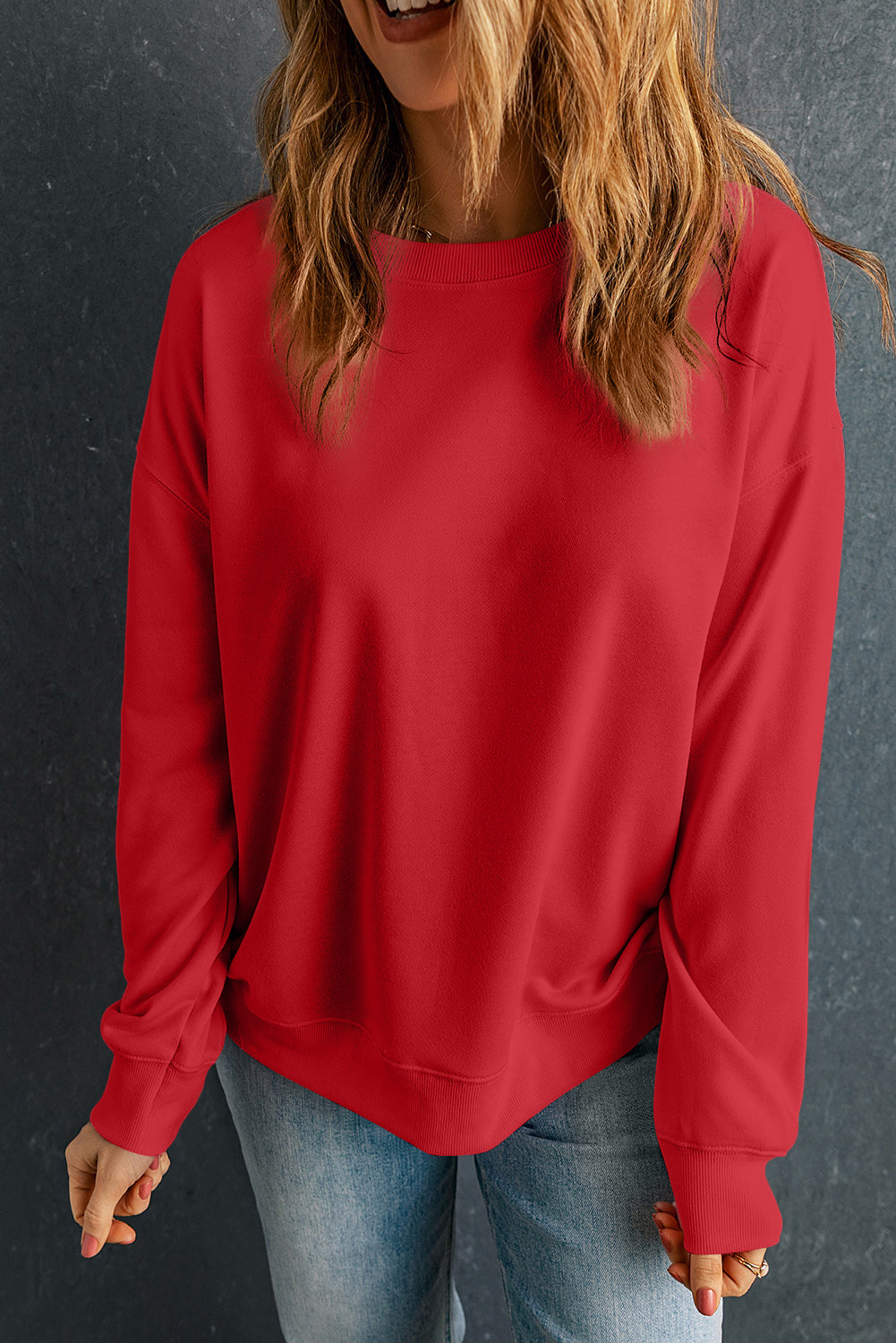 Klassisches Sweatshirt mit Rundhalsausschnitt