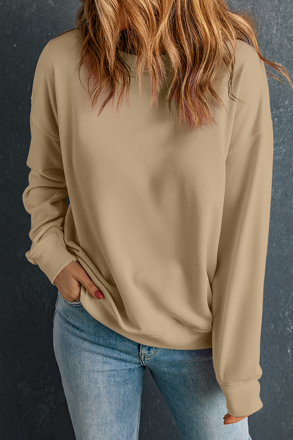Klassisches Sweatshirt mit Rundhalsausschnitt