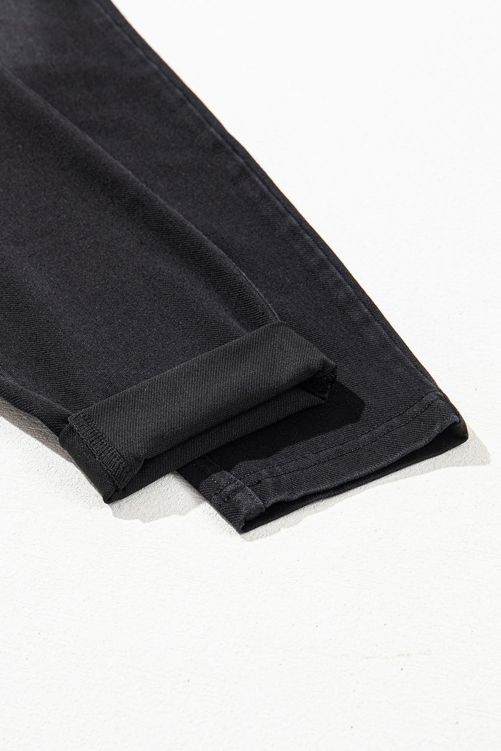 Schwarze Jeggings mit dehnbarer Taille und schmaler Passform