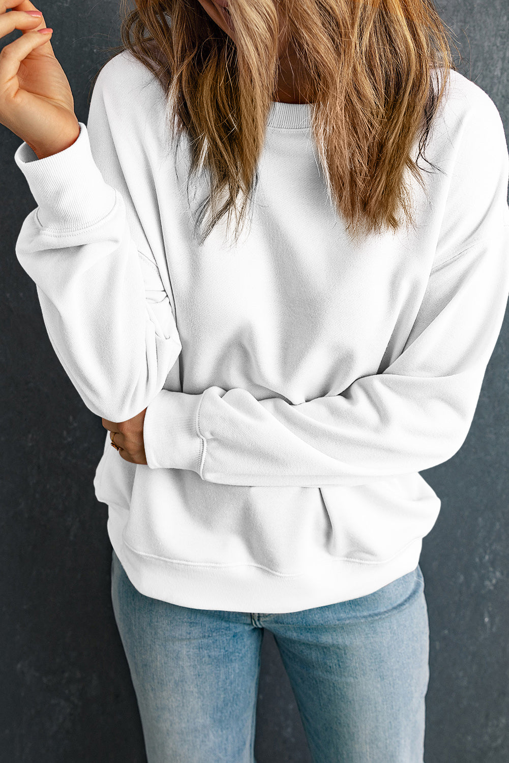 Klassisches Sweatshirt mit Rundhalsausschnitt