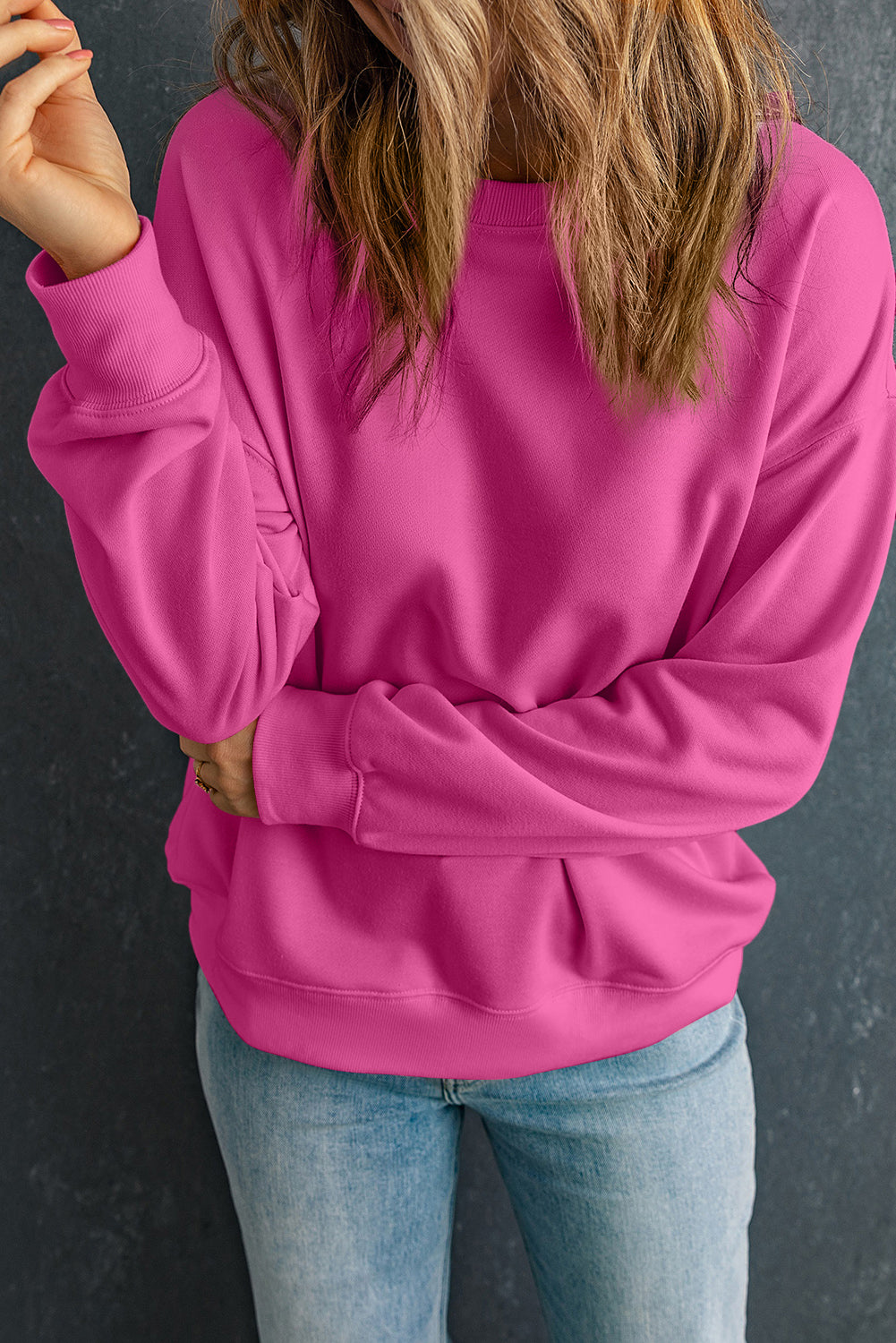 Klassisches Sweatshirt mit Rundhalsausschnitt