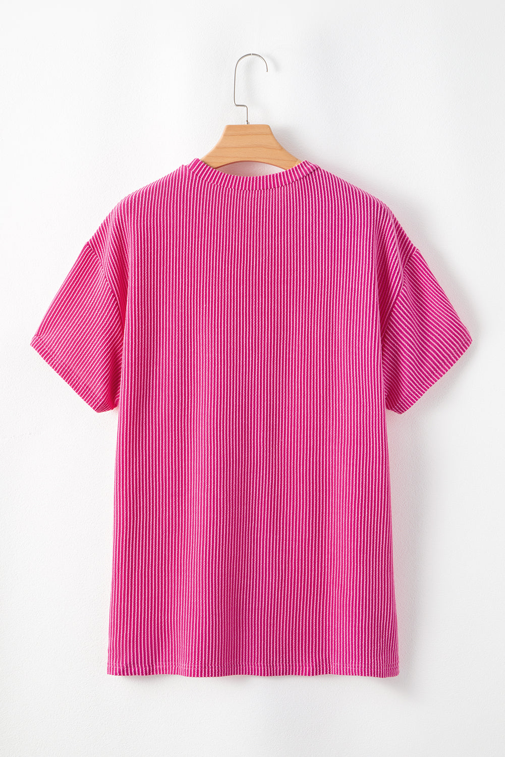 Locker geschnittenes T-Shirt mit Kordelstrick und Taschen