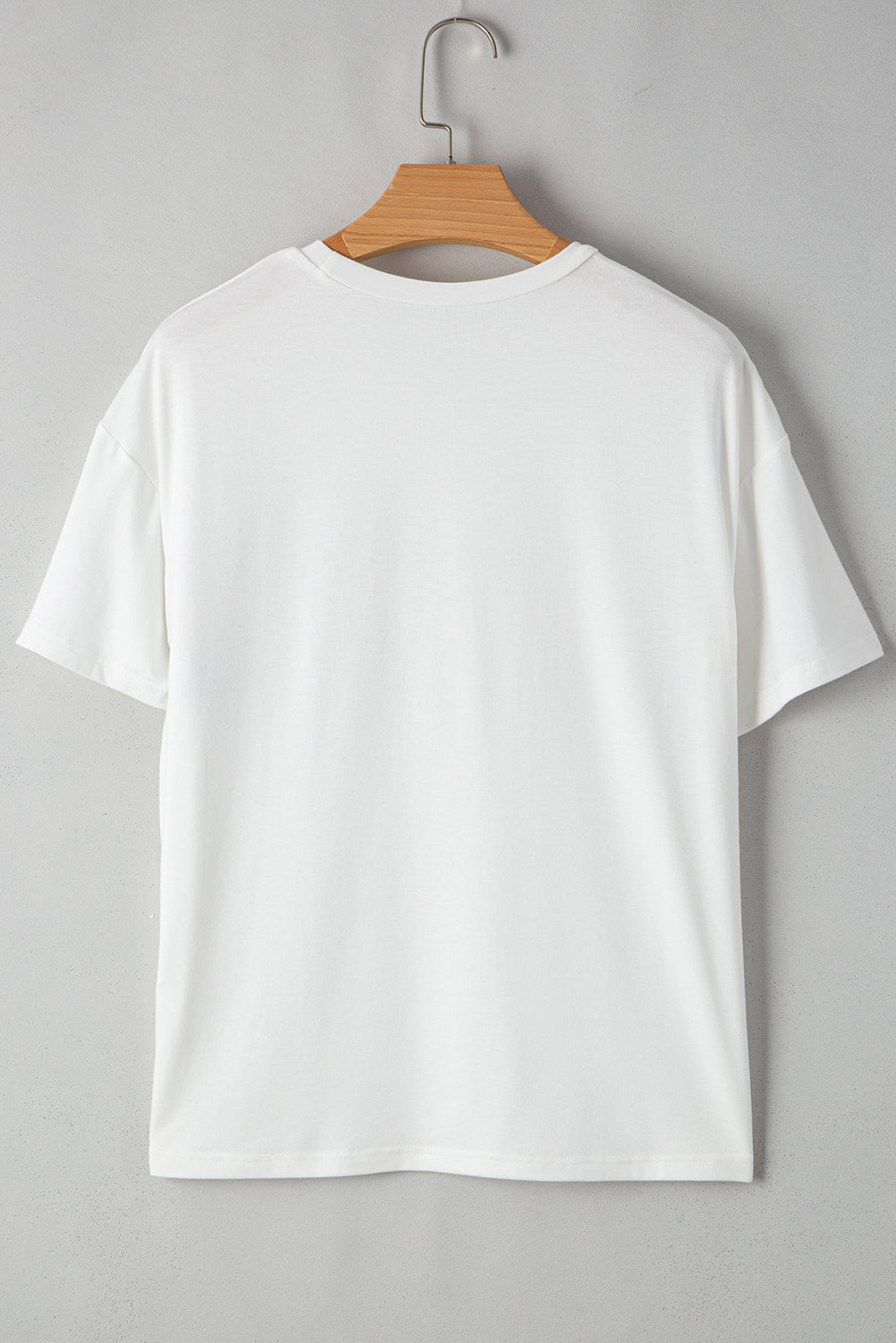 Weißes Mardi Gras T-Shirt mit Paillettenstreifen