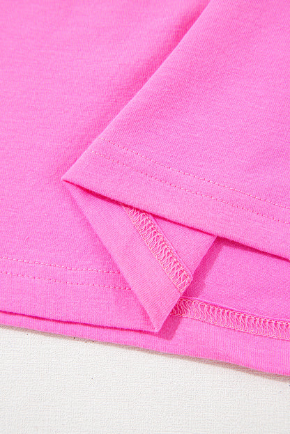Rosa T-Shirt mit MAMA-Buchstabendruck und Grafik in Übergröße