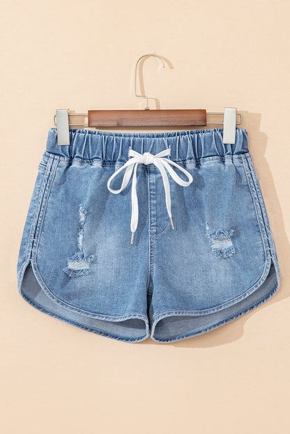 Myosotis Jeansshorts mit hoher Taille