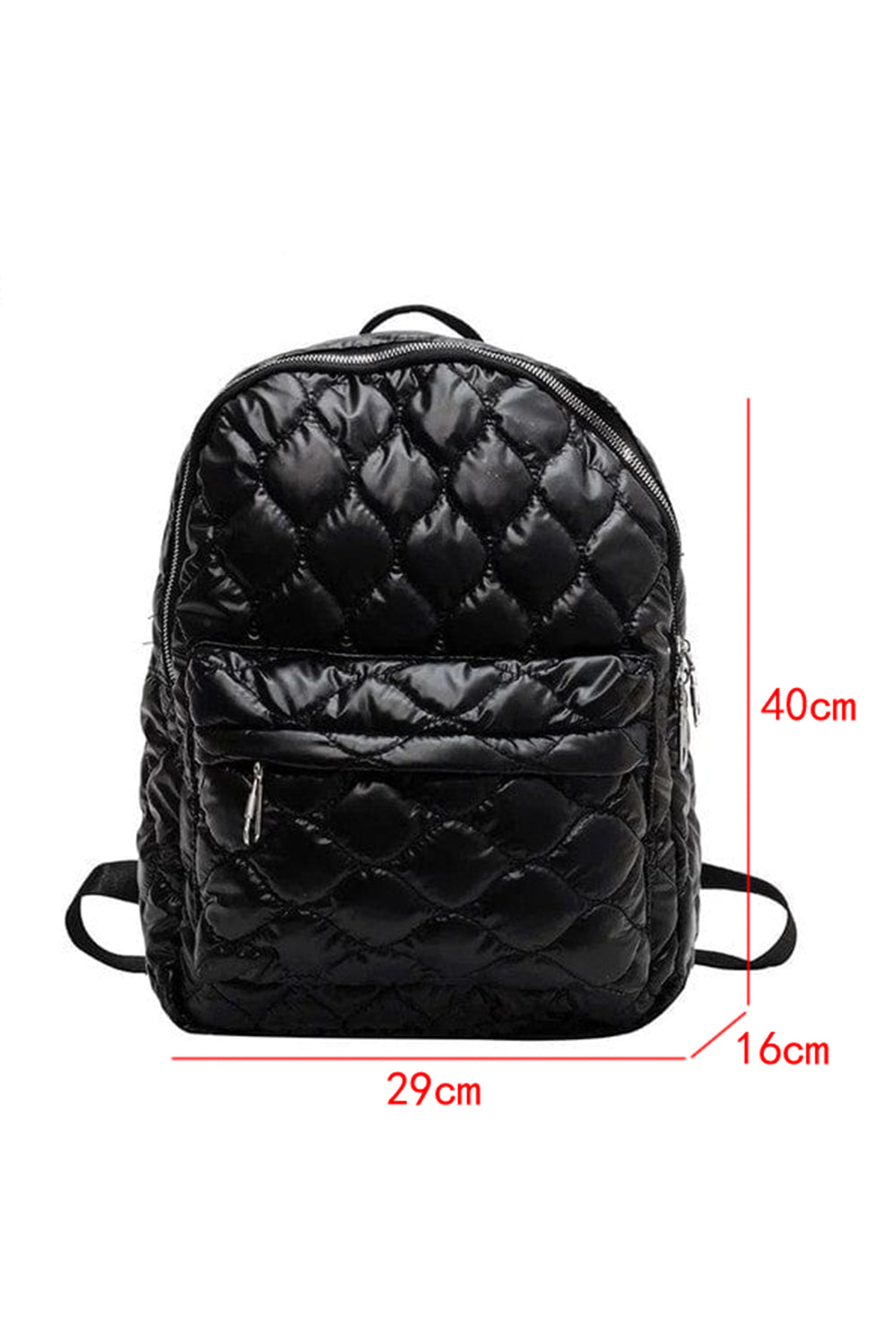 Schwarzer gesteppter Rucksack