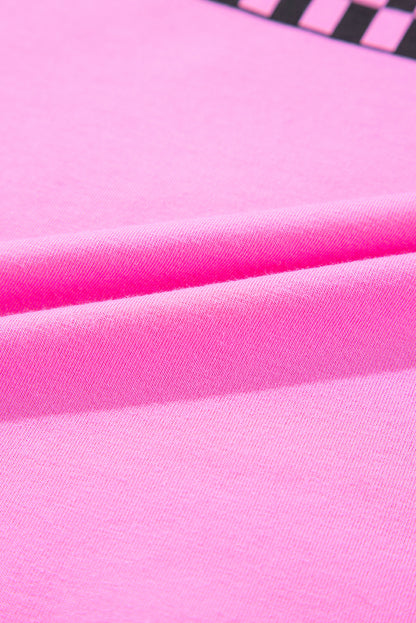 Rosa T-Shirt mit MAMA-Buchstabendruck und Grafik in Übergröße