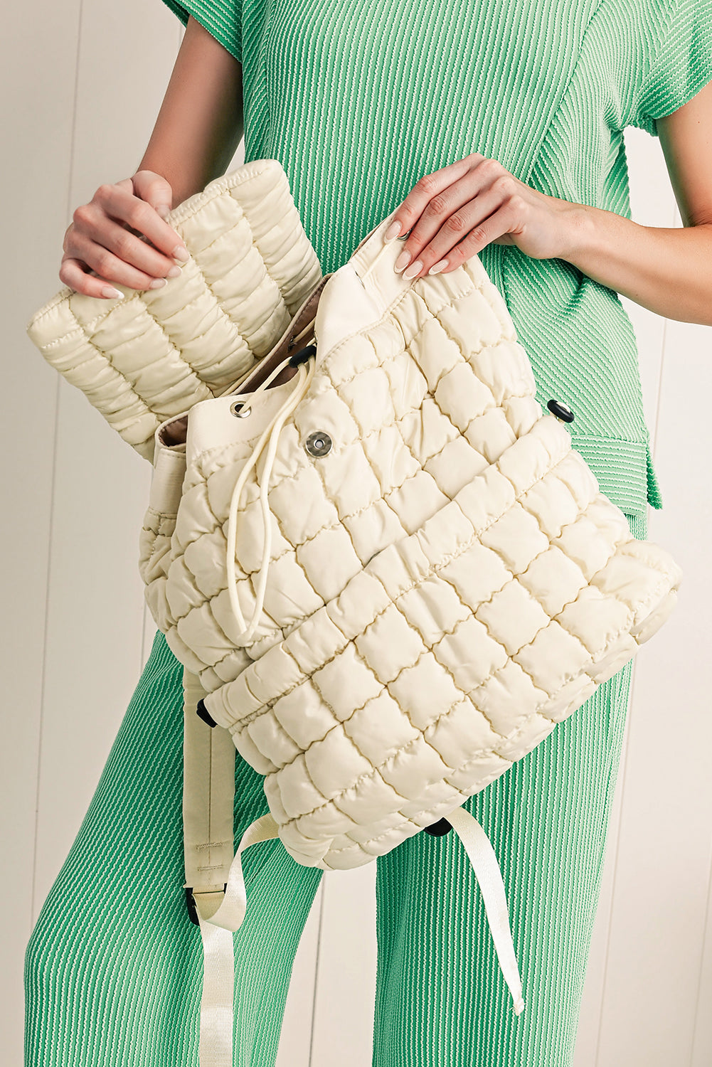 Gesteppter Puffer-Rucksack