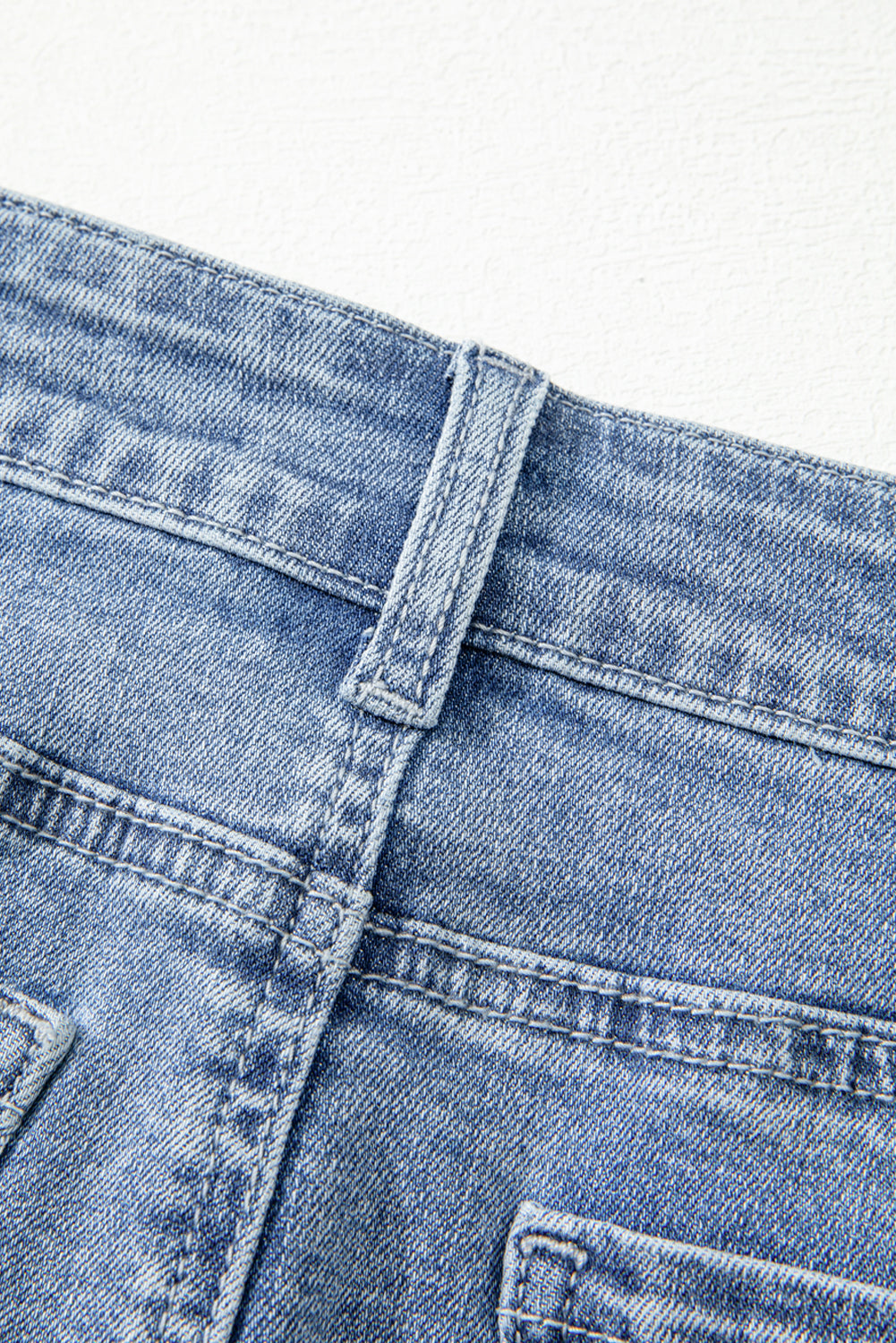 Beau Blue Shimmer Heart Denim Minirock