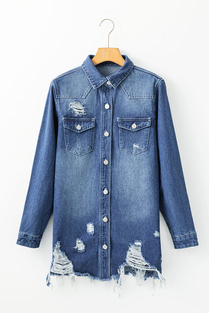 Himmelblaue Jeansjacke