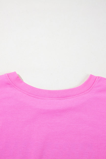 Rosa T-Shirt mit MAMA-Buchstabendruck und Grafik in Übergröße