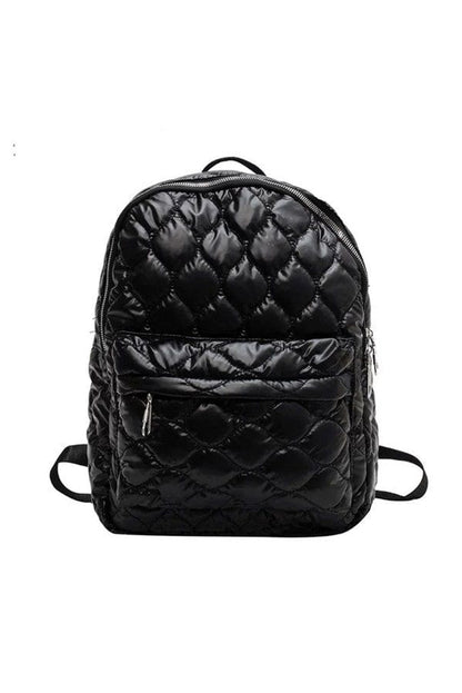 Schwarzer gesteppter Rucksack