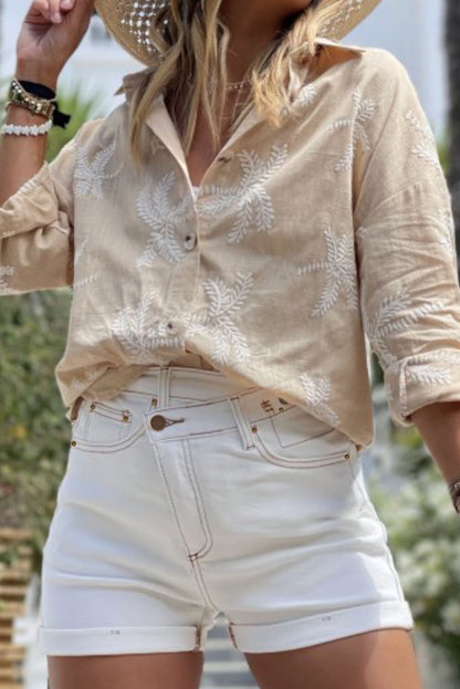 Weiße stylische Jeansshorts