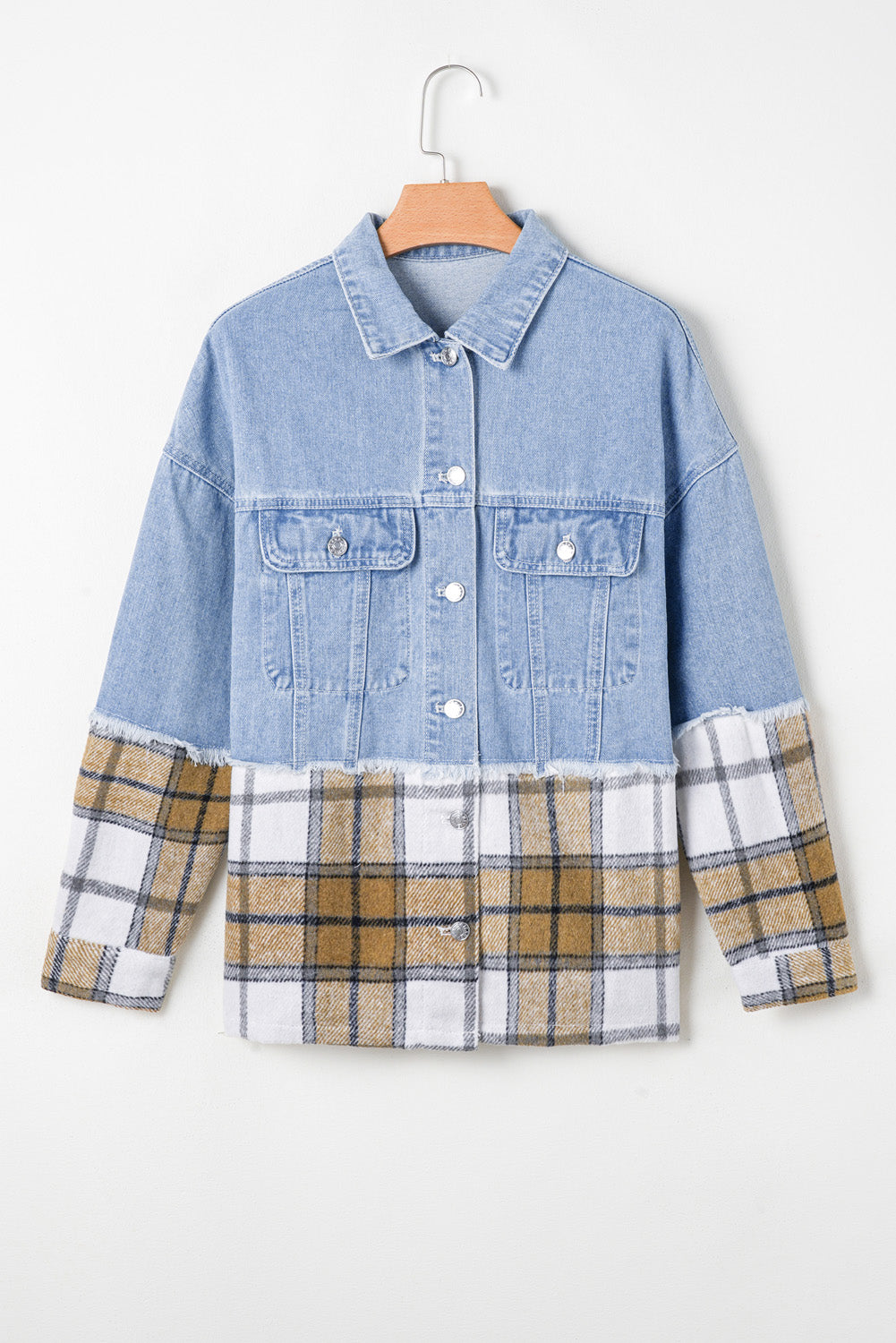 Khaki Oversized Denim Jacket