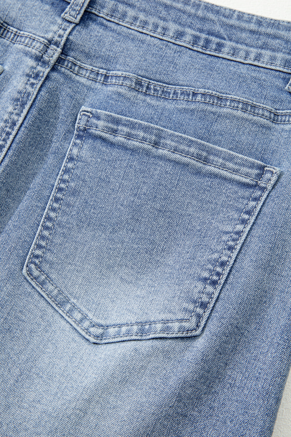 Beau Blue Shimmer Heart Denim Minirock