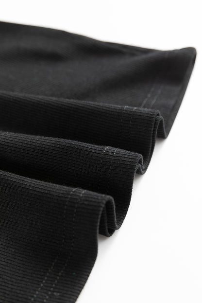 Zimtfarbene Lederbluse mit Rüschenärmeln