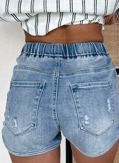 Myosotis Jeansshorts mit hoher Taille