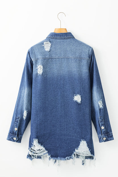 Himmelblaue Jeansjacke