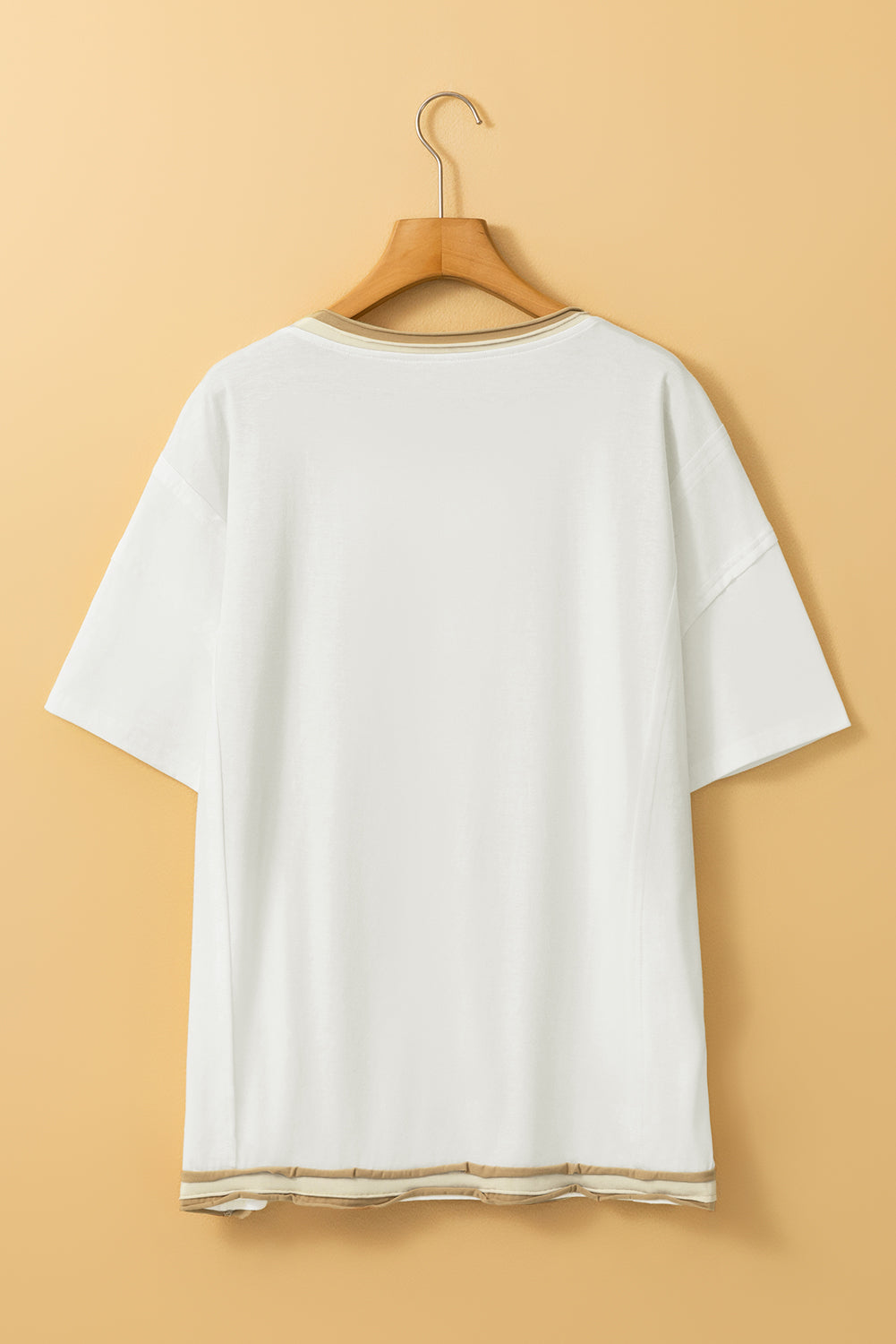 Weißes Oversize-T-Shirt mit Sternschnuppen-Patch