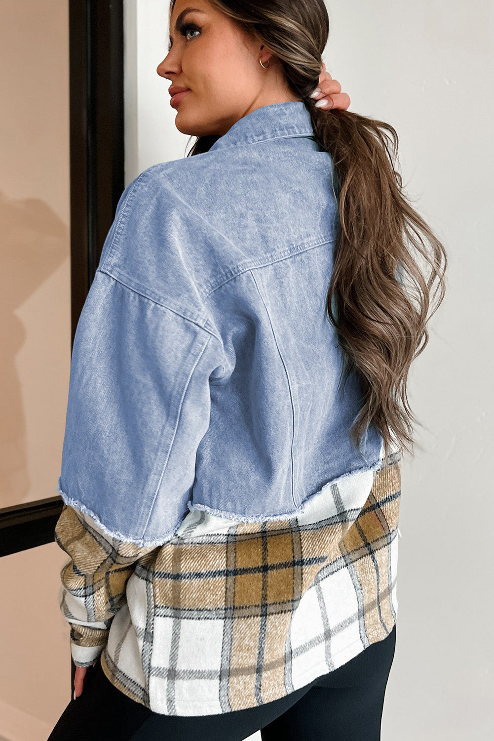 Khaki Oversized Denim Jacket